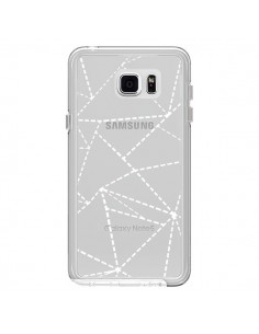 Coque Lignes Points Abstract Blanc Transparente pour...