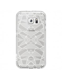 Coque Lignes Miroir Grilles Triangles Grid Abstract Blanc...