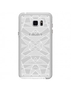 Coque Lignes Miroir Grilles Triangles Grid Abstract Blanc...