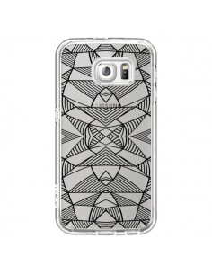 Coque Lignes Miroir Grilles Triangles Grid Abstract Noir...
