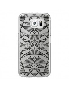 Coque Lignes Miroir Grilles Triangles Grid Abstract Noir...
