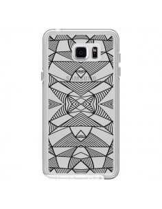 Coque Lignes Miroir Grilles Triangles Grid Abstract Noir...