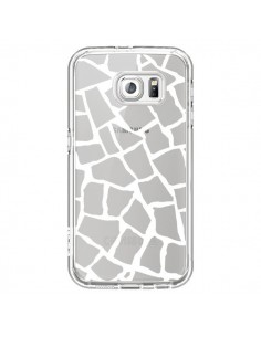 Coque Girafe Mosaïque Blanc Transparente pour Samsung...