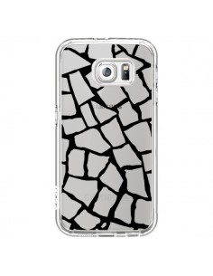 Coque Girafe Mosaïque Noir Transparente pour Samsung...