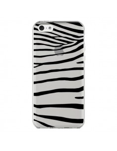 Coque iPhone 5C Zebre Zebra Noir Transparente - Project M