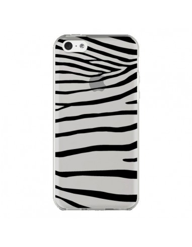 Coque iPhone 5C Zebre Zebra Noir Transparente - Project M