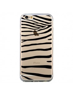 Coque iPhone 6 et 6S Zebre Zebra Noir Transparente -...