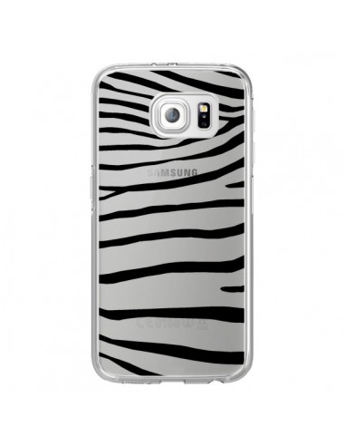 Coque Zebre Zebra Noir Transparente pour Samsung Galaxy S6 Edge - Project M