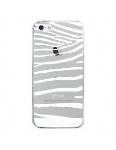Coque iPhone 5/5S et SE Zebre Zebra Blanc Transparente -...