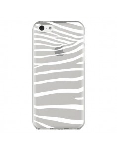 Coque iPhone 5C Zebre Zebra Blanc Transparente - Project M