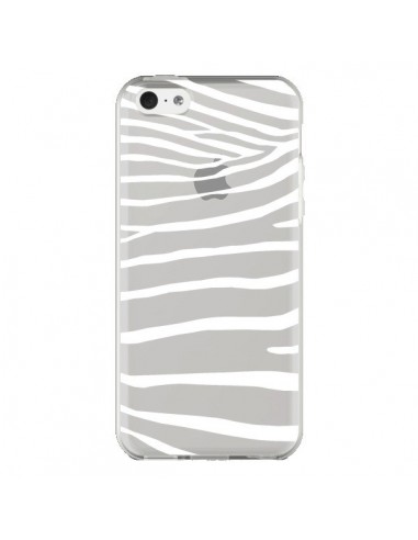 Coque iPhone 5C Zebre Zebra Blanc Transparente - Project M