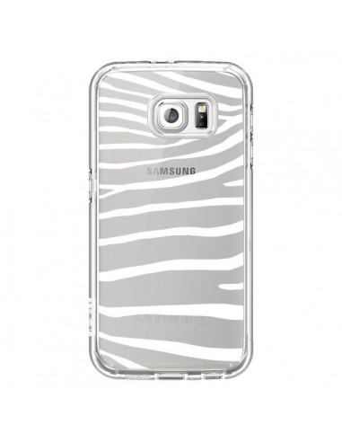 Coque Zebre Zebra Blanc Transparente pour Samsung Galaxy S6 - Project M