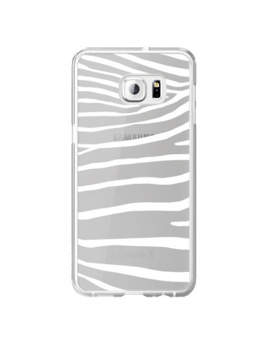 Coque Zebre Zebra Blanc Transparente pour Samsung Galaxy S6 Edge Plus - Project M