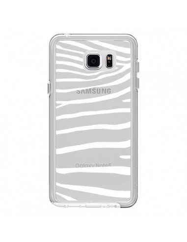 Coque Zebre Zebra Blanc Transparente pour Samsung Galaxy Note 5 - Project M