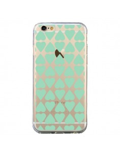 Coque iPhone 6 et 6S Coeurs Heart Mint Bleu Vert...