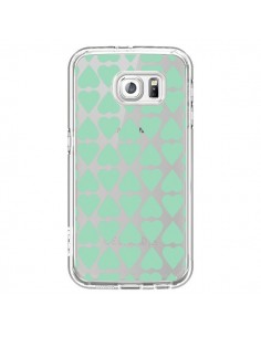 Coque Coeurs Heart Mint Bleu Vert Transparente pour...