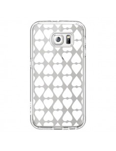 Coque Coeurs Heart Blanc Transparente pour Samsung Galaxy...