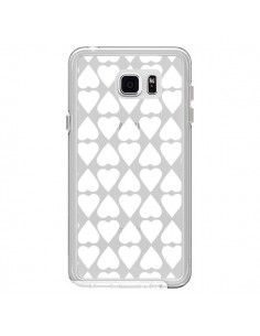 Coque Coeurs Heart Blanc Transparente pour Samsung Galaxy...