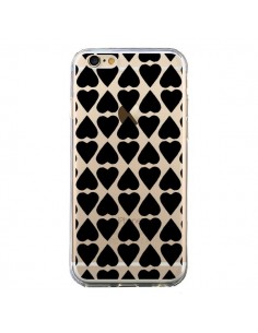 Coque iPhone 6 et 6S Coeurs Heart Noir Transparente -...