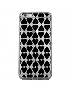 Coque iPhone 6 Plus et 6S Plus Coeurs Heart Noir...