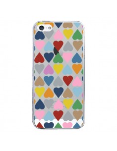 Coque iPhone 5/5S et SE Coeurs Heart Couleur Transparente...