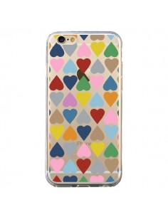 Coque iPhone 6 et 6S Coeurs Heart Couleur Transparente -...