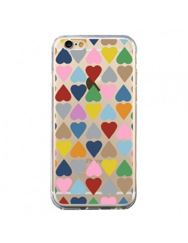 Coque iPhone 6 et 6S Coeurs Heart Couleur Transparente - Project M