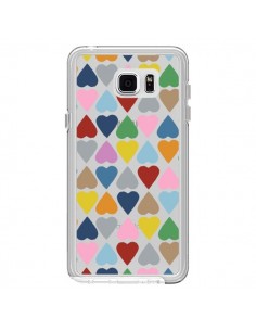 Coque Coeurs Heart Couleur Transparente pour Samsung...