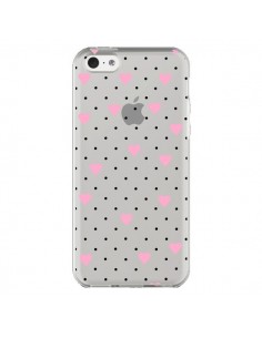 Coque iPhone 5C Point Coeur Rose Pin Point Heart...