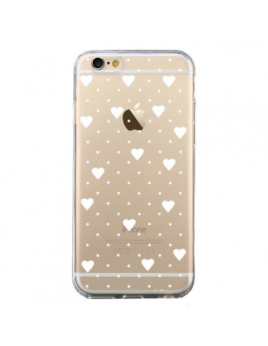 Coque iPhone 6 et 6S Point Coeur Blanc Pin Point Heart Transparente - Project M