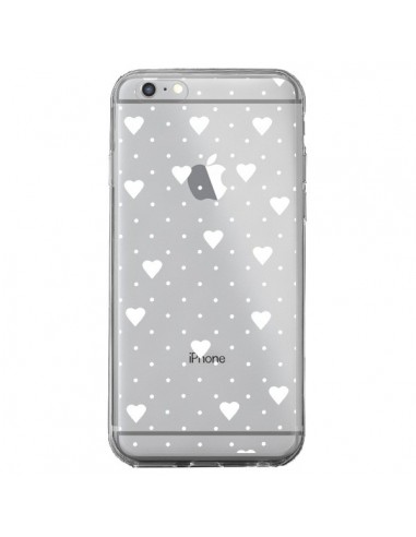 Coque iPhone 6 Plus et 6S Plus Point Coeur Blanc Pin Point Heart Transparente - Project M