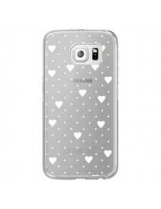 Coque Point Coeur Blanc Pin Point Heart Transparente pour...