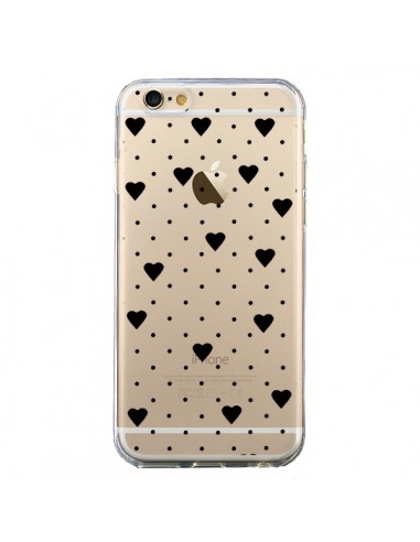 Coque iPhone 6 et 6S Point Coeur Noir Pin Point Heart Transparente - Project M