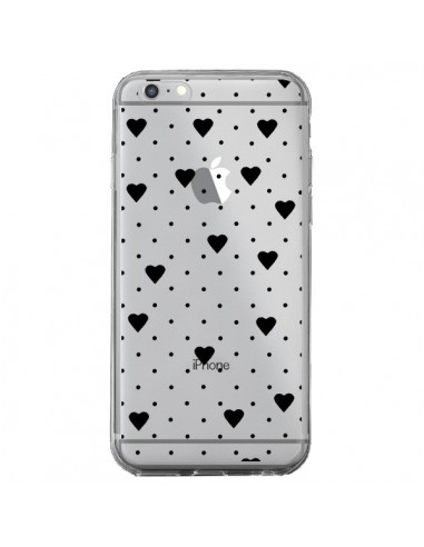 Coque iPhone 6 Plus et 6S Plus Point Coeur Noir Pin Point Heart Transparente - Project M