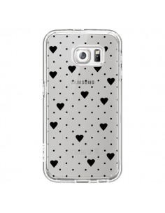 Coque Point Coeur Noir Pin Point Heart Transparente pour...