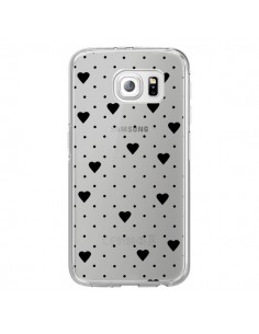 Coque Point Coeur Noir Pin Point Heart Transparente pour...