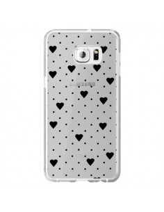 Coque Point Coeur Noir Pin Point Heart Transparente pour...