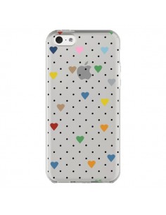Coque iPhone 5C Point Coeur Coloré Pin Point Heart...