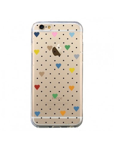 Coque iPhone 6 et 6S Point Coeur Coloré Pin Point Heart Transparente - Project M