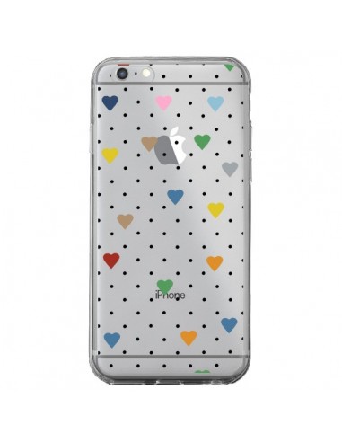 Coque iPhone 6 Plus et 6S Plus Point Coeur Coloré Pin Point Heart Transparente - Project M