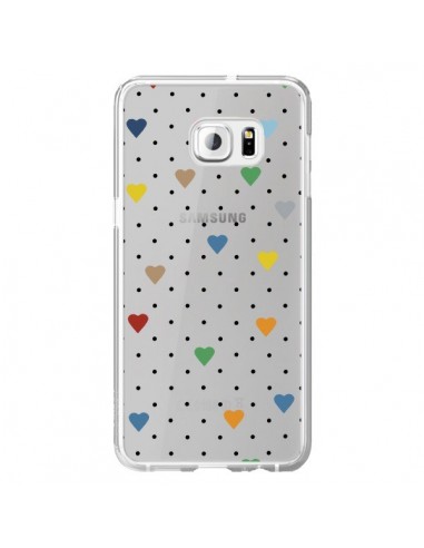 Coque Point Coeur Coloré Pin Point Heart Transparente pour Samsung Galaxy S6 Edge Plus - Project M