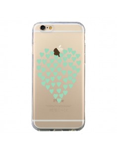 Coque iPhone 6 et 6S Coeurs Heart Love Mint Bleu Vert...