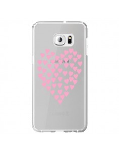 Coque Coeurs Heart Love Rose Pink Transparente pour...