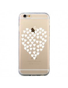 Coque iPhone 6 et 6S Coeurs Heart Love Blanc Transparente...