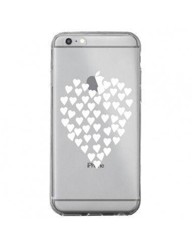 Coque iPhone 6 Plus et 6S Plus Coeurs Heart Love Blanc Transparente - Project M