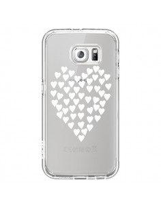 Coque Coeurs Heart Love Blanc Transparente pour Samsung...