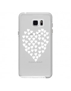 Coque Coeurs Heart Love Blanc Transparente pour Samsung...