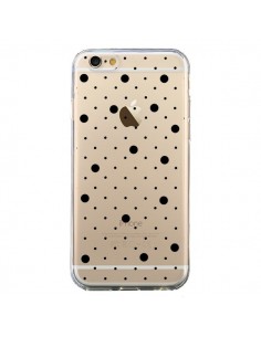 Coque iPhone 6 et 6S Point Noir Pin Point Transparente -...