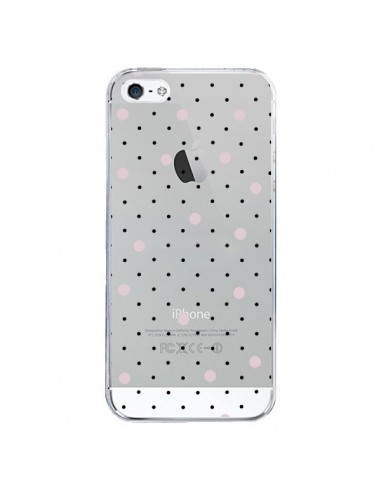 Coque iPhone 5/5S et SE Point Rose Pin Point Transparente - Project M