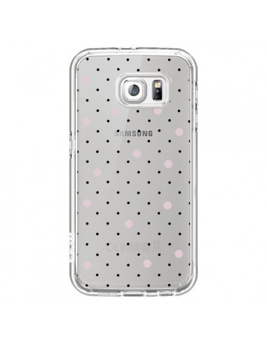 Coque Point Rose Pin Point Transparente pour Samsung Galaxy S6 - Project M